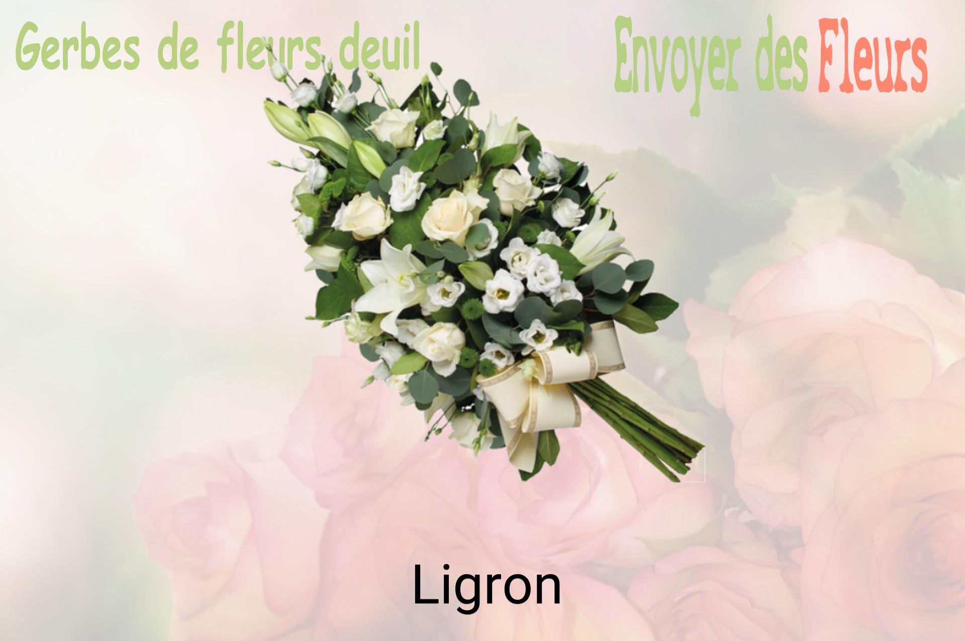 Gerbe de fleurs de deuil livrée à Ligron